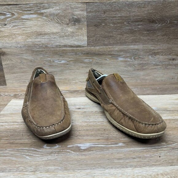 Skechers Brown Leather Loafers Men's Size 13 - Picture 6 of 6